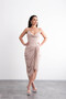 Strappy Collar, Sparkling, Brooch Detailed, Slit, Stylish Evening Dress - 3