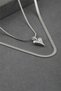 316 L Stainless Steel - Anti-Allergic - Non-Tarnish - Steel Double Italian Chain - Full Steel Heart - Design Necklace