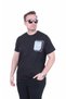 Men's Large Size Crew Neck T-Shirt Bnhnp 26157 Black