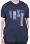Men’S Oversized Crew Neck T-Shirt the Bronx Street 26137 Navy Blue - 3
