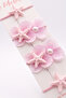 Set of 4 Rubber Buckles with Pink Starfish and Orchid Figures - 2
