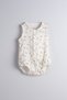 Floral Printed Muslin Fabric 100% Cotton Baby and Children's Bodysuit (Dried Rose Flower)