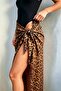 Leopard Print Non-Revealing Pareo Skirt - 2
