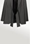 Dark Gray Women's Jacket with Tie Detail on the Front - 3