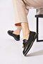 Hermeker Leofer Tasseled Women's Ballerinas Black Wrinkled - 3