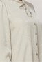Satin Jacquard Tunic with Neck Tie 46512 - 3