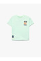 Cotton Short Sleeve Crew Neck Printed Textured Oversize T-Shirt - 4