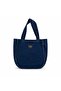 Washable Denim Bag with Arma Detail Dark Blue - 3