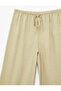 Beli Lace-Up Viscose Blend Long Wide Leg Trousers - 5