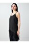 Black V-Neck Lace Detailed Strappy Blouse - 4