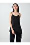 Black V-Neck Lace Detailed Strappy Blouse