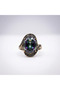 Bronze Ring Authentic Copper Jewelry Mystic Topaz Stone Oval Cut Spiral Adjustable Vintage Women's Ring - 3