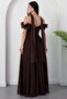 Strapless Collar Ruffle Chiffon Dress Drp562 - 8