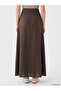Anthracite High Waist A-Line Flared Skirt - 4