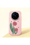 Vivo X200 Pro Compatible Shock-Absorbing Camera Protected Pink Silicone Case