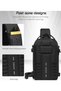 9565 6L Tactical Sling Bag for Men, Waterproof Crossbody Chest Bag with Tripod Holder, EDC Travel Bag – Black - 6