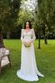 White Sweetheart Neckline Corset Detailed Lace-Up Front Lace Evening Dress