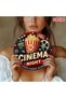 Round 20X20CM 2D Flat, Vintage Cinema Night Movie Theater Sign - Round "Lights, Camera, Action!" Wal - 4