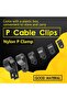 200PCS Nylon Plastic P/R Type Cable Clamp Cable Guide Clamp Car Buckle Black Nylon Line Card Buckle - 4