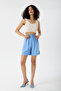 Win Moda Women's Beige High Waist Modal Blend City Boy Shorts with Pockets - 5
