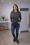Skinny Jean Trousers with Stripe Detail and Leg Design