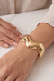 Gold Anti-Tarnish Thick Wavy Lightweight Cuff Bracelet