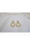Kp495 Ball Chain Ring Design Earrings (Length 35 mm)