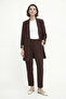 Classic Brown Suit with Shawl Collar and Pocket Detail 1103