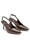 Women's Open Back Line Patterned Buckle Pointed Toe Thin Heeled Evening Dress Shoes 17330
