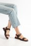 Women's Single Strap Double Gold Buckle Detailed Daily Comfortable Slippers - 2