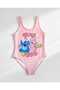 Pink Stitch and Angel Printed Girls' Swimsuit - 3