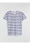 Crew Neck Striped Women's T-Shirt (S6) - 6