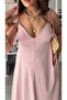 Red Striped Long Dress with Rope Straps - 7