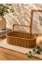 Wicker Rattan Hanging Oval Organizer Decorative Organizer 32*12*15cm - 2
