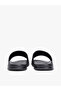 Men's Comfortable Sole Leather Flat Sole Black Slippers - 4