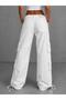 Women's Beige Color Cargo Pocket 3413_W5 High Waist 100% Koton Jean Pants - 3