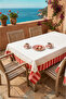 Modern Colorful Striped Tablecloth Stain-Resistant Stylish Design for Garden Balcony - 4