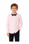 Polo Collar Bow Tie Long Sleeve Shirt for Boys