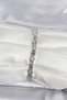 Brass Silver Color Honeycomb Model Zircon Stone Women's Bracelet - 2