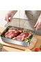 Multi-Purpose Stainless Steel Oven and Storage Container (25X20X5 cm) - 4