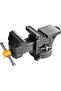 4 Inch Industrial Bench Vise Adjustable Workholding Tool with Bench Mount Base