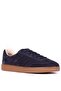 - Genuine Suede Leather Navy Blue Color Men's Sneaker - 666-Sh-10-129 - 4