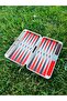 Portable Mini Backgammon Set – Foldable Travel Backgammon |   Picnic, Camping and Road Trip Orange Green - 5