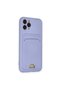 Glb-Stl41414 iPhone 11 Pro Case Kelvin Silicone with Business Card Holder - Lilac - 2