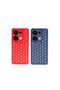 Realme C65 Case Honeycomb Silicone Cover - Navy Blue - 2