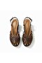 Brown Leather Piping Women's Clogs Sandals - 4