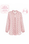 Plus Size Polka Dot Ruffle Detailed V-Neck Tencel Comfortable Fit Women's Blouse - 2