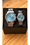 ساعة يد رجالية باللون الذهبي والفضي مع حشوة داخلية بيضاء - 2