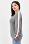 Women Crew Neck Knitted Long Sleeve Sweater, Light Grey - 3
