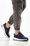 Genuine Leather Men's Casual Shoes Navy Blue Faylon Sole Side Stitched Toe Nubuck - 4